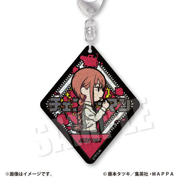 VETCOLO Chainsaw Man Glitter Acrylic Keychain (8 variants) 鏈鋸人 電鋸人 淀治 電次 帕瓦 早川秋 姬野 瑪奇瑪 真紀真 小紅