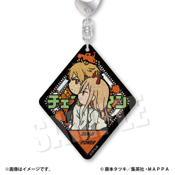 VETCOLO Chainsaw Man Glitter Acrylic Keychain (8 variants) 鏈鋸人 電鋸人 淀治 電次 帕瓦 早川秋 姬野 瑪奇瑪 真紀真 小紅