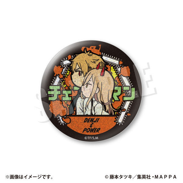 VETCOLO Chainsaw Man Glitter Can badge (8 variants) 鏈鋸人 電鋸人 淀治 電次 帕瓦 早川秋 姬野 瑪奇瑪 真紀真 小紅