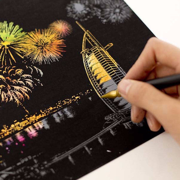 Scratch Coloring - Night View Fireworks_Art, Fun :)_LAGO - Up-Next