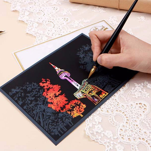 Scratch Postcard N Seoul Tower - Maple_Art, Fun :)_LAGO - Up-Next