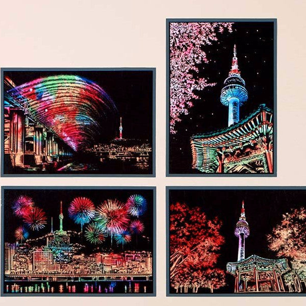 Scratch Postcard N Seoul Tower - Maple_Art, Fun :)_LAGO - Up-Next