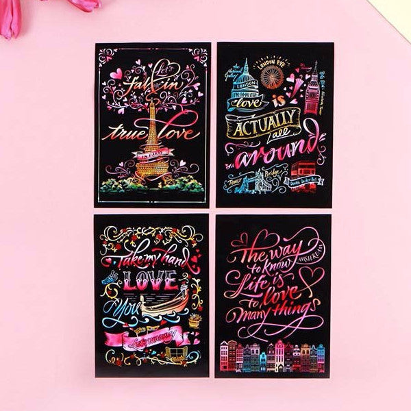 Scratch Postcard Calligraphy - London_Art, Fun :)_LAGO - Up-Next