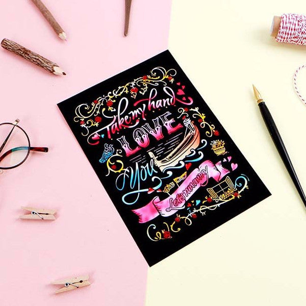 Scratch Postcard Calligraphy - Venis_Art, Fun :)_LAGO - Up-Next