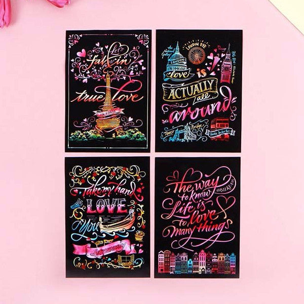 Scratch Postcard Calligraphy - Amsterdam_Art, Fun :)_LAGO - Up-Next