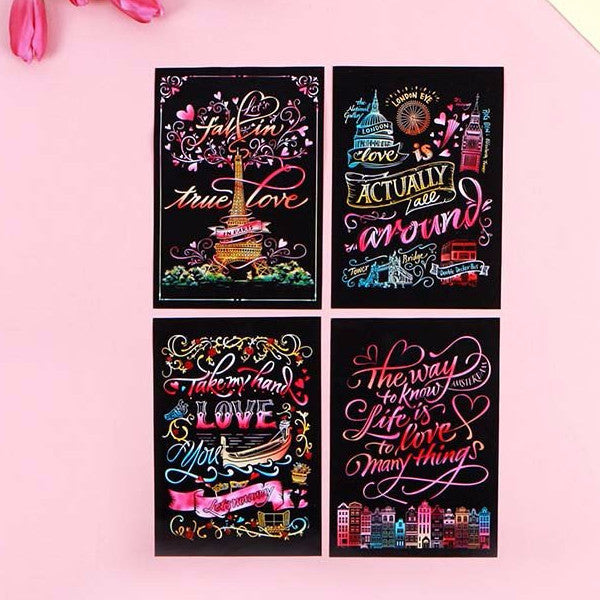 Scratch Postcard Calligraphy - Paris_Art, Fun :)_LAGO - Up-Next