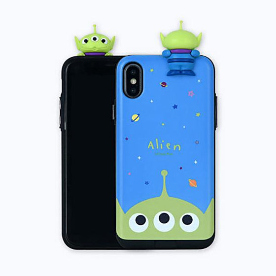 Alien Toy Story Disney mini Figure Card Slot Slidable Cover iPhone Case