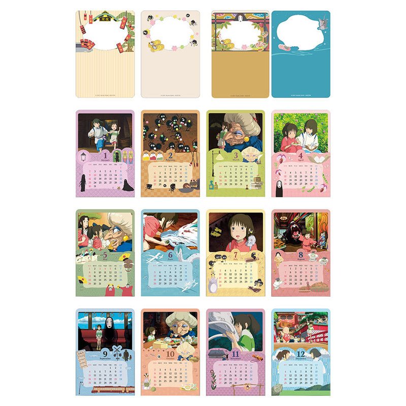 Ghibli 2022 kasane Calendar (My Neighbor Totoro, Kiki's Delivery Service, Spirited Away)