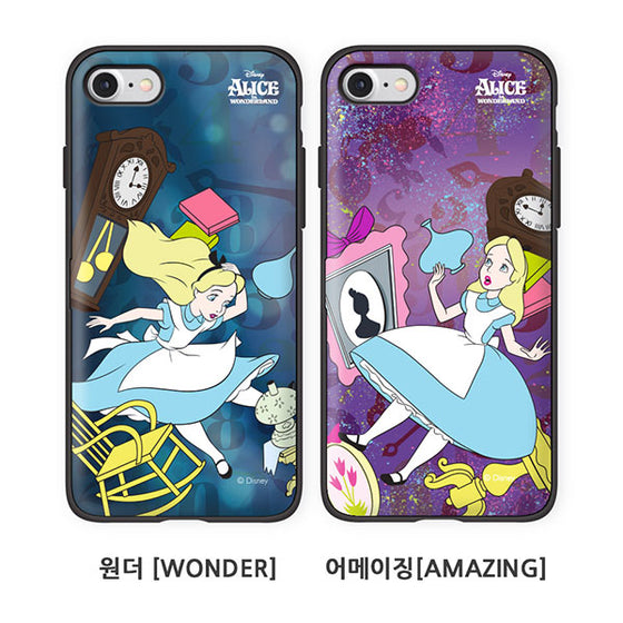 Disney Alice in Wonderland Bumper Card Holder Mirror iPhoneX XR XS Case 愛麗絲超輕防跌手機殻