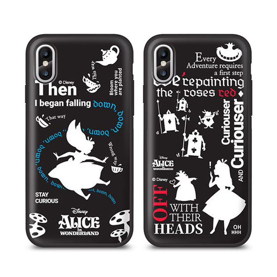Disney Alice in Wonderland Bumper Card Holder Mirror iPhoneX XR XS Case 愛麗絲超輕防跌手機殻