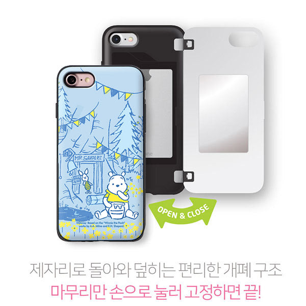 Disney Winnie The Pooh iPhone Case Door Flippable Mirror 維尼防跌含鏡手機殻