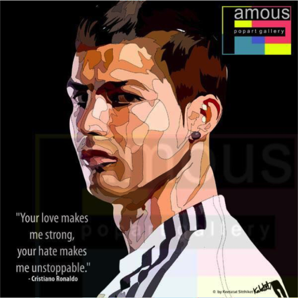 Pop Art Wall Decoration Drawing (Cristiano Ronaldo - Your Love Makes)