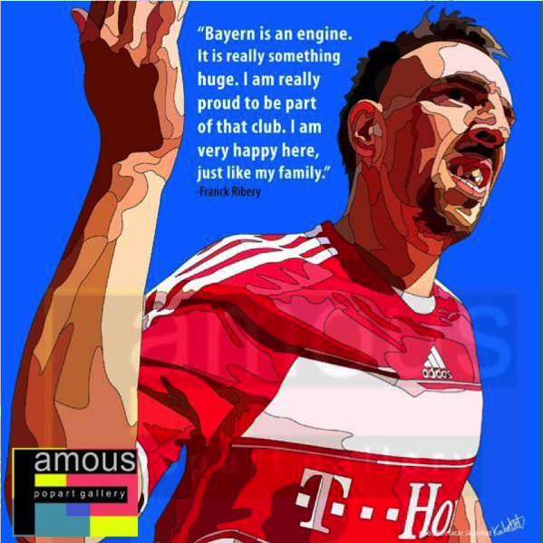 Pop Art Wall Decoration Drawing (Franck Ribery)