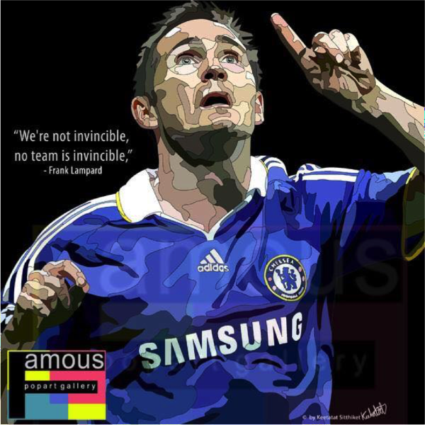 Pop Art Wall Decoration Drawing (Frank Lampard We're Not Invincible)