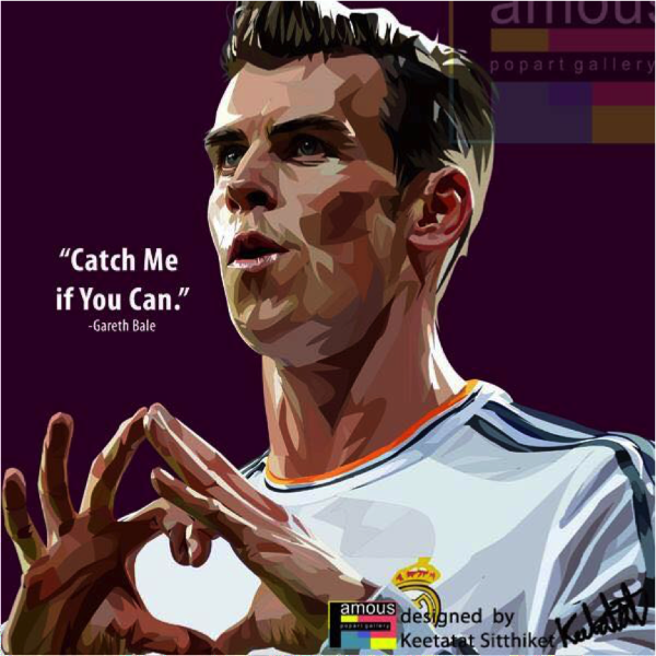 Pop Art Wall Decoration Drawing (Gareth Bale)