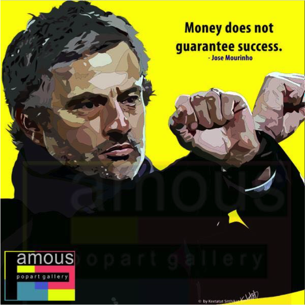 Pop Art Wall Decoration Drawing (Jose Mourinho Money Does Not)