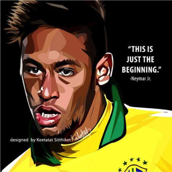 Pop Art Wall Decoration Drawing (Neymar Jr. This Is Just The Beginning)