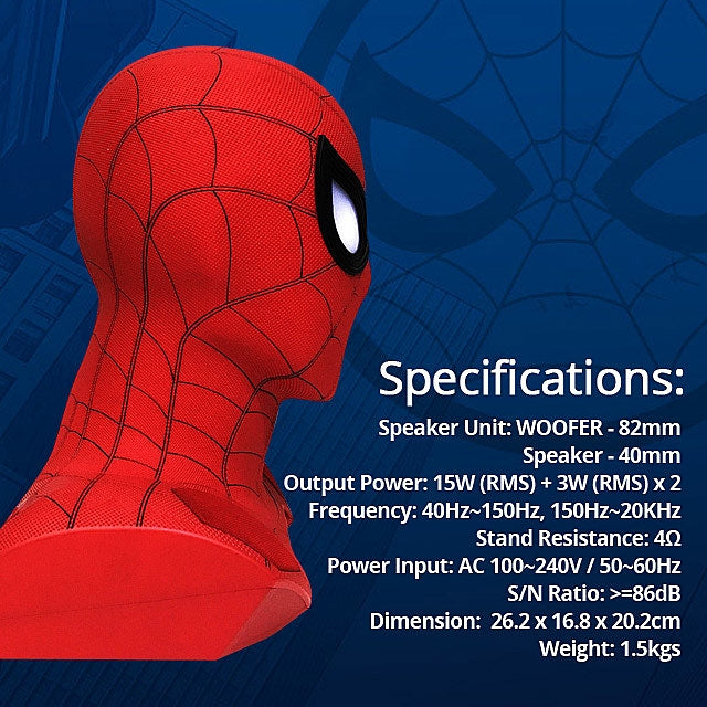 Marvel Spiderman 1:1 Bluetooth Smartphone Laptop Speaker with 3.5 Audio In_Gadgets_i-Smart - Up-Next