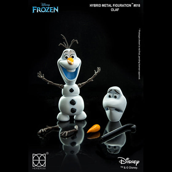 Herocross Disney HMF#018 Frozen Snowman Olaf Action Figure Changeable Head Carrot Nose