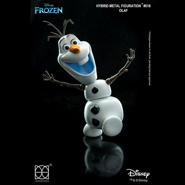 Herocross Disney HMF#018 Frozen Snowman Olaf Action Figure interChangeable Head Nose Smile