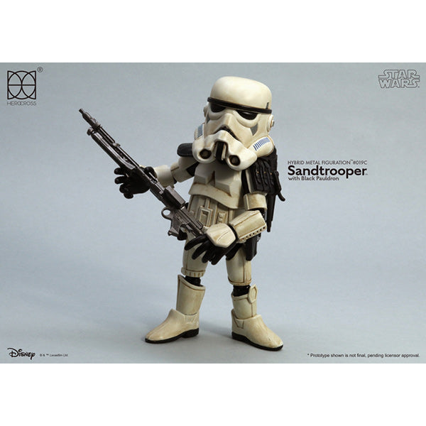 Herocross HMF#019C Star Wars Sandtrooper Black Pauldron Action Figure E-11 Blaster Equipped Toy Model