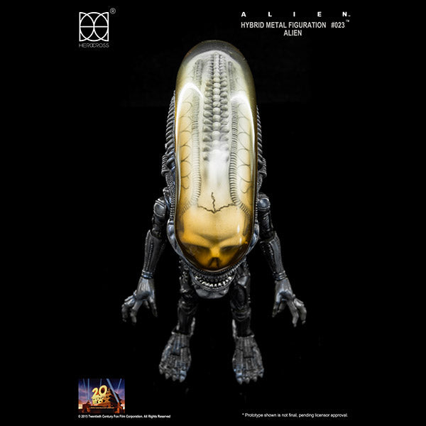 Herocross HMF#023 Alien vs Predator The Alien Action Figure Glow Brain in Head