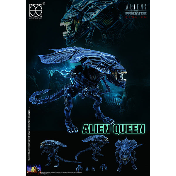 Herocross HMF#047 Ailens Predator Film Alien Queen Action Figure Hybrid Metal Diecast