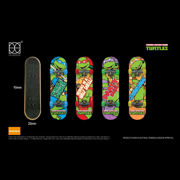 Herocross HXP#001 Finger Skateboard TMNT Ninja Turtles Toy Figure