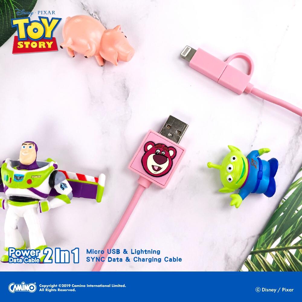 Toy Story 2-in-1 Micro USB/Lightning charging cable