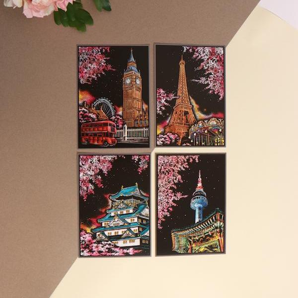 Scratch Postcard - Cherry Blossom 1Pc_Art, Fun :)_LAGO - Up-Next