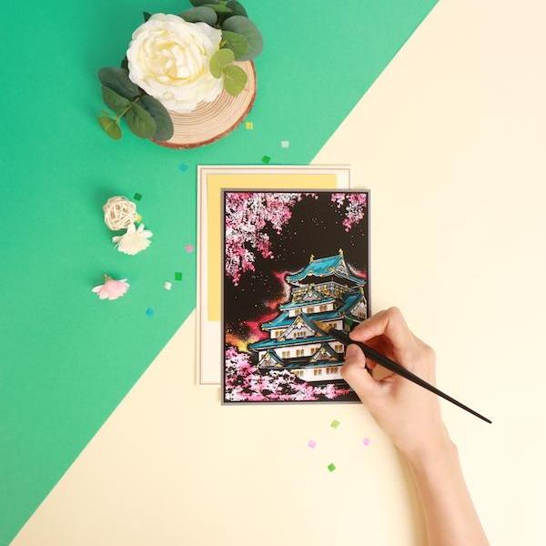 Scratch Postcard - Cherry Blossom 1Pc_Art, Fun :)_LAGO - Up-Next