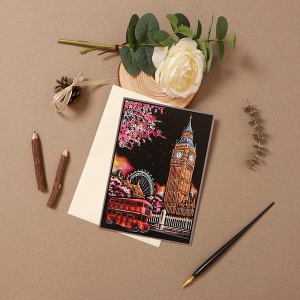 Scratch Postcard - Cherry Blossom 1Pc_Art, Fun :)_LAGO - Up-Next