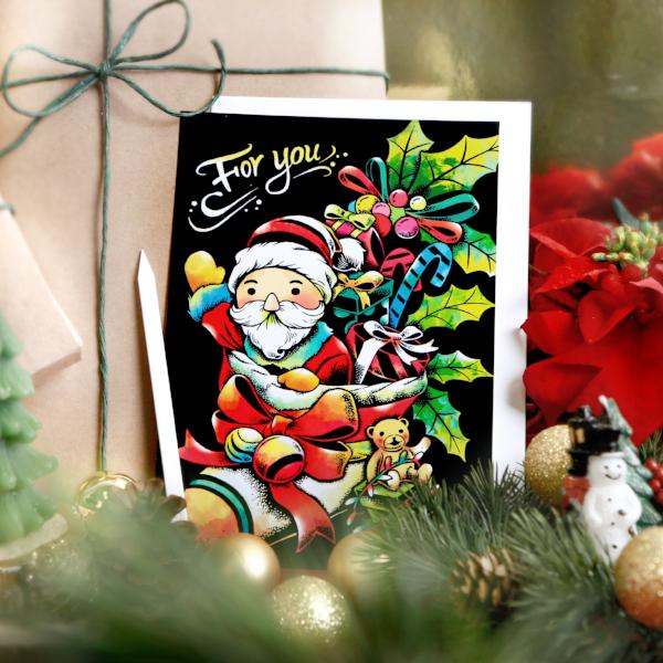 Scratch Christmas Postcard - Santa (new)_Art, Fun :)_LAGO - Up-Next