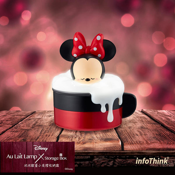 InfoThink Disney Au Lait MUG LED Lamp Storage Box 泡泡歐蕾小夜燈收納盒擺設_米尼老鼠 Minnie Mouse