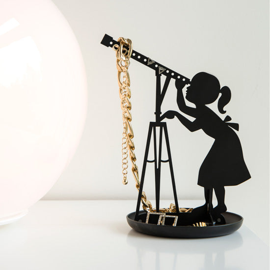 Curious Girl Black Stargazer Jewellery Holder & Tray | Up-Next HK