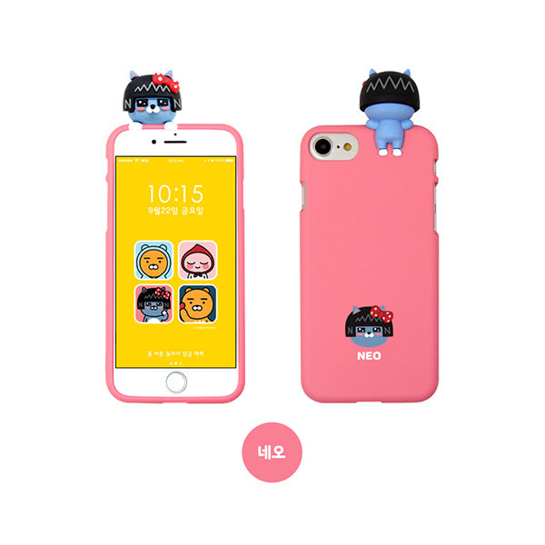 KAKAO Talk Mascot Kakao Friends iPhone-Case Neo Cat Pink 韓國卡通公仔手機套保護殼貓女 UP-NEXT HK