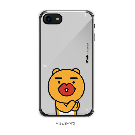 KAKAO Friends MakeUp Mirror Lion Ryan Lip LOVE KISS iPhone Case 韓國卡通化妝鏡自拍手機殼保護套