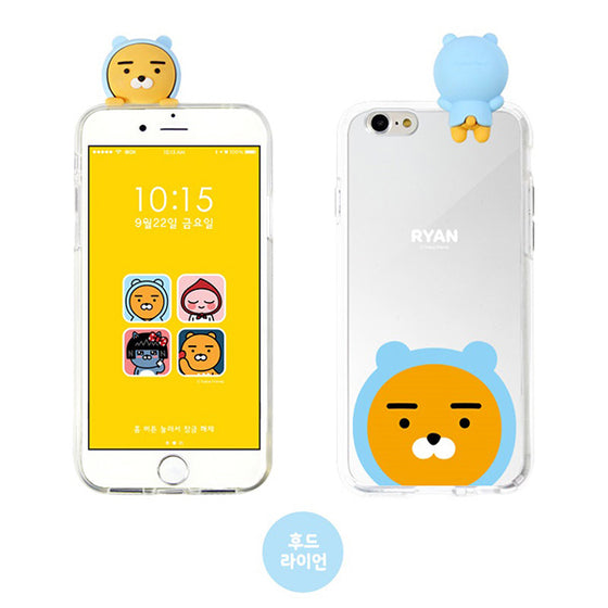 KAKAO Mirror Ryan Hoodie iPhone Case 韓國卡通Kakao Friends公仔手機殼保護套獅子 UP-NEXT HK