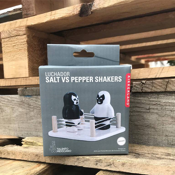 Luchador Salt VS Pepper Shakers