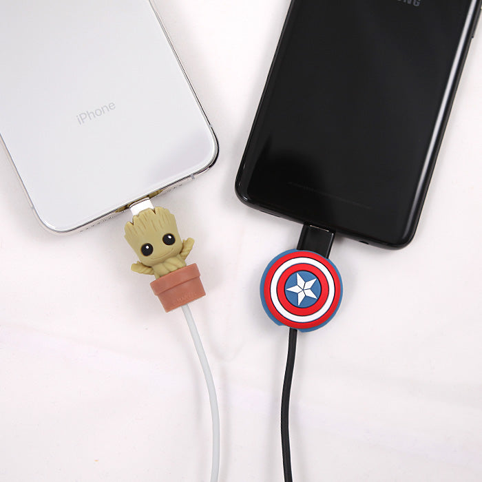 Marvel iPhone Android Smartphone Cable Protector Groot 手機USB線公仔保護套