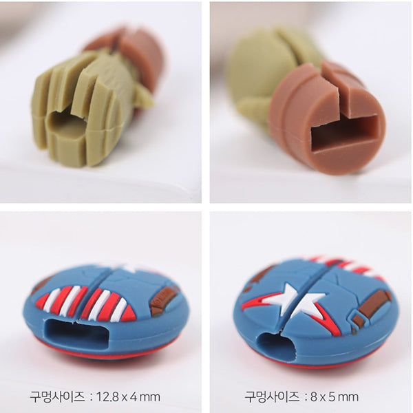 Marvel iPhone USB Data Cable Groot Captain America Protector 手機線Type C Micro USB保護套公仔