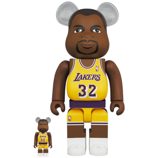 BE@RBRICK Magic Johnson (Los Angeles Lakers) 100％ & 400％ Set