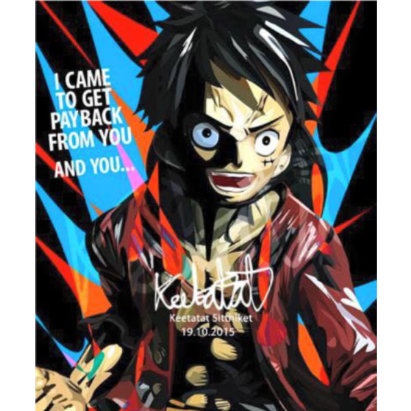 Pop Art Wall Decoration Drawing (Luffy I came to get) 海賊王 路飛