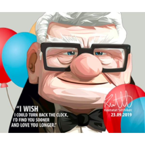 Pop Art Wall Decoration Drawing (Carl Fredricksen I wish I could) 沖天救兵