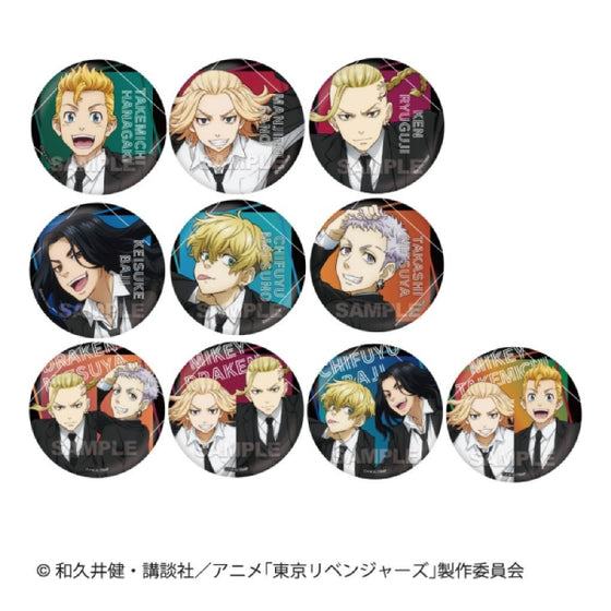 Tokyo Revengers Trading Can Badge Black suit ver. (set of 10)