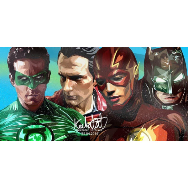 Pop Art Wall Decoration Drawing (Green Lantern, Superman, The Flash, Batman 2pcs) 綠燈俠 超人 閃電俠 蝙蝠俠 掛畫 DC
