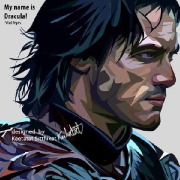 Pop Art Wall Decoration Drawing (Vlad Tepes) 弗拉德三世 德古拉 Dracula 掛畫