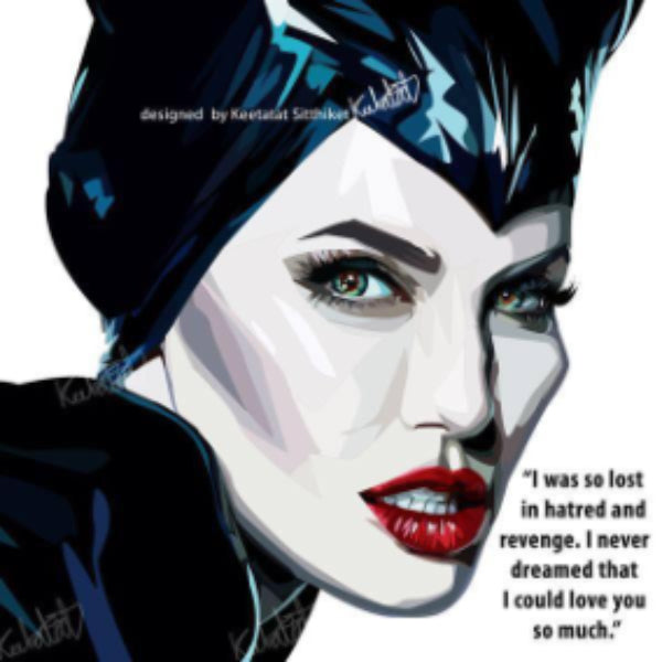 Pop Art Wall Decoration Drawing (Maleficent) 黑魔后 掛畫