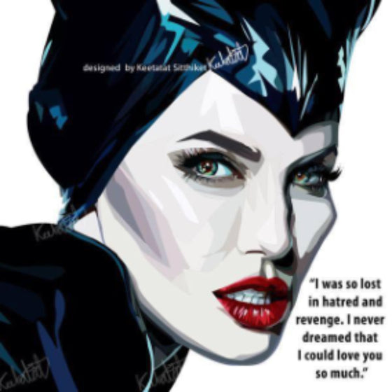 Pop Art Wall Decoration Drawing (Maleficent) 黑魔后 掛畫