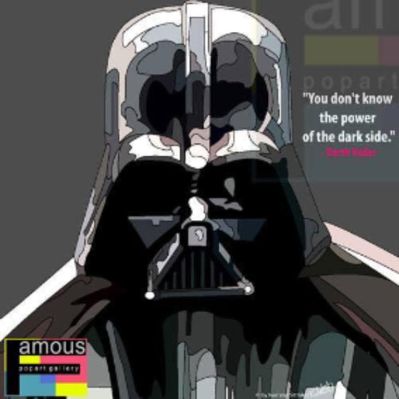 Pop Art Wall Decoration Drawing (Darth Vader - Body Grey) 星球大戰 黑武士 掛畫